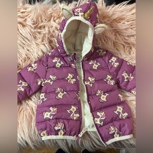 H&M Kids Unicorn Jacket - Purple and Cream